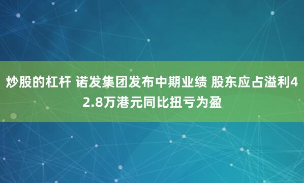 炒股的杠杆 诺发集团发布中期业绩 股东应占溢利42.8万港元同比扭亏为盈
